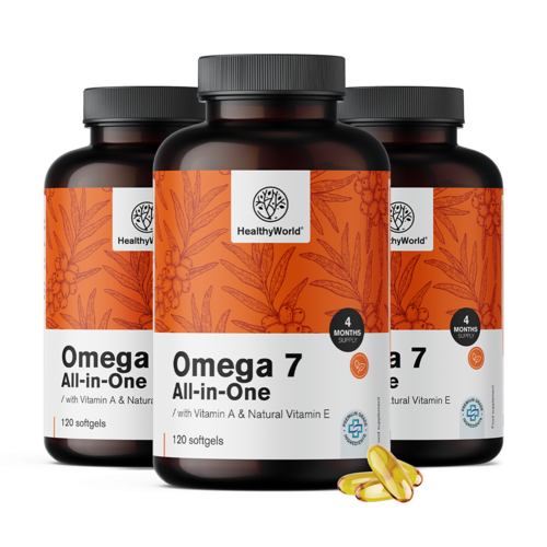 3x Omega-7 All-in-One, dohromady 360 měkkých kapslí