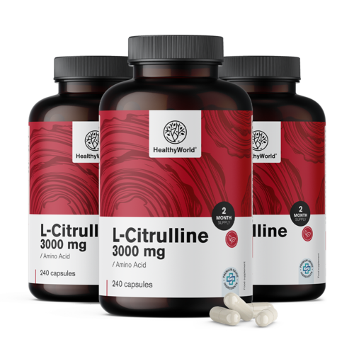 3x L-citrulin 3000 mg, dohromady 720 kapslí