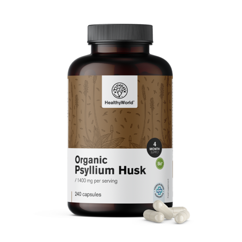 BIO Psyllium (jitrocel indický) 1400 mg, 240 kapslí