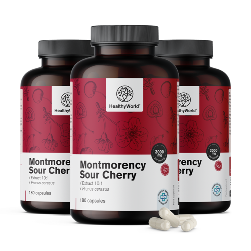 3x Třešeň Montmorency 3000 mg, dohromady 540 kapslí