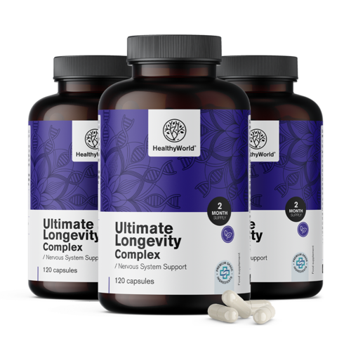 3x Ultimate Longevity Complex, dohromady 360 kapslí