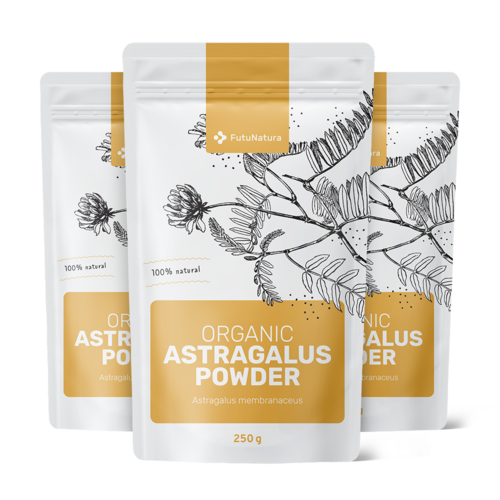 3x BIO Astragalus ve formě prášku, dohromady 750 g
