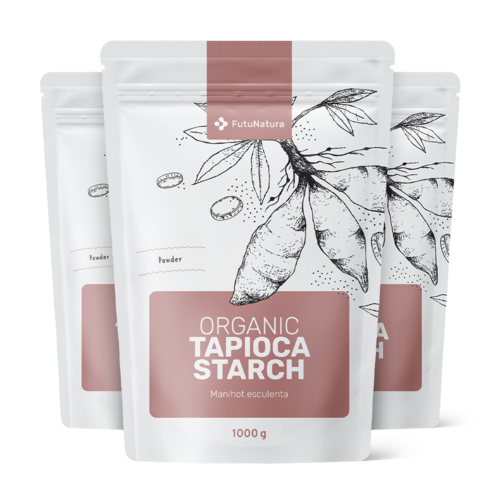 3x BIO Tapioková mouka, dohromady 3000 g