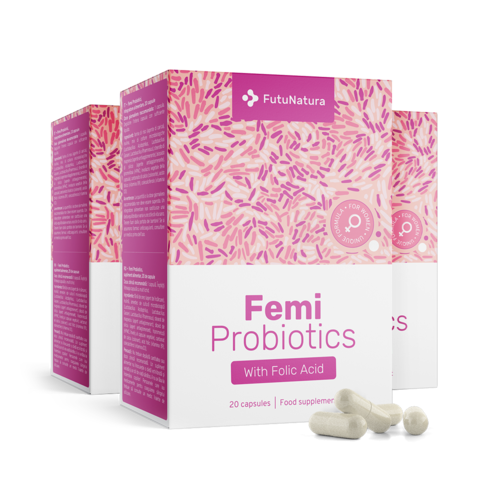 3x Femi Probiotics – pro ženy, dohromady 60 kapslí