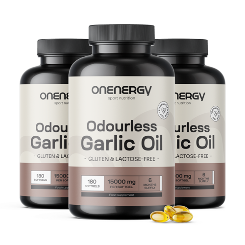 3x Česnekový olej 15.000 mg, total 540 měkkých kapslí
