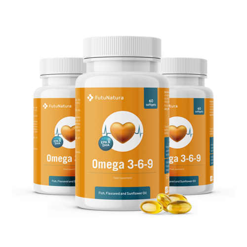 3x Omega 3 6 9, dohromady 180 měkkých kapslí