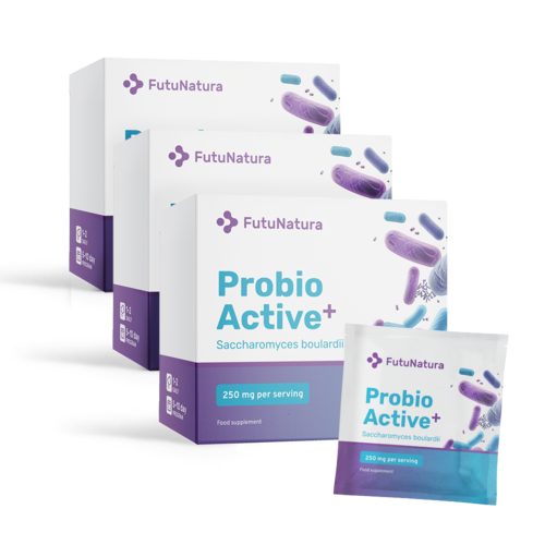 3x Probio Active PLUS - Saccharomyces boulardii 250 mg, dohromady 30 sáčků