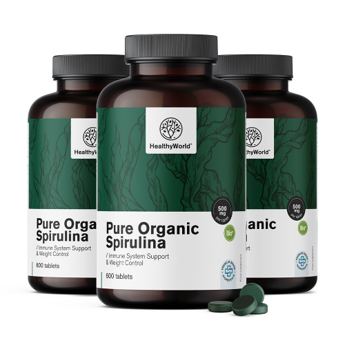 3x BIO Spirulina 500 mg, dohromady 1800 tablet
