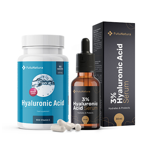 Hialuronska kislina: kapsule + serum