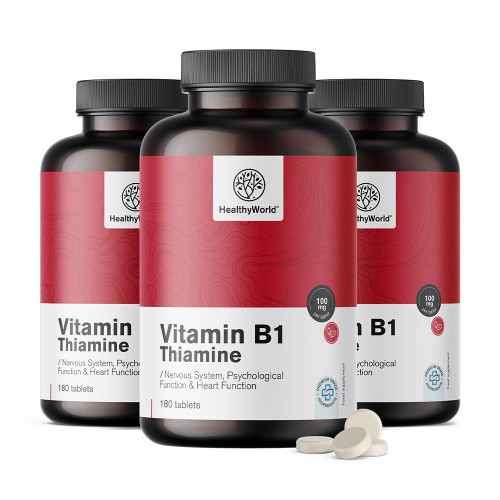 3x Vitamín B1 – thiamin 100 mg, dohromady 540 tablet