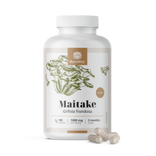 Maitake 1000 mg – výtažek, 180 kapslí