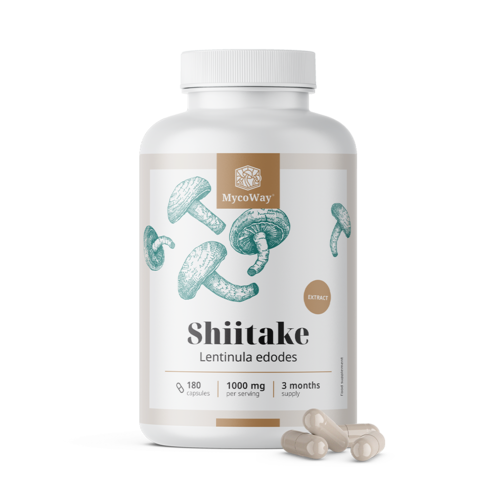 Shiitake 1000 mg - výtažek, 180 kapslí
