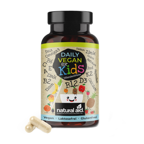 Veganské vitamíny a minerály pro děti, 120 kapslí