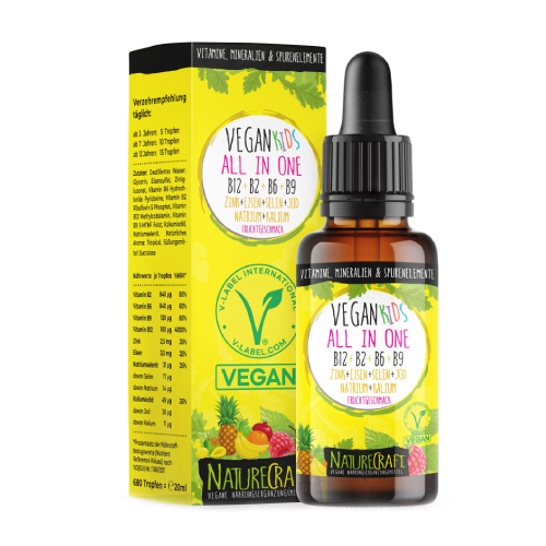 Veganské vitamíny a minerály v kapkách – pro děti