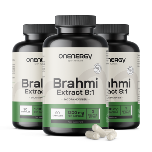 3x Brahmi 1200 mg, dohromady 270 kapslí
