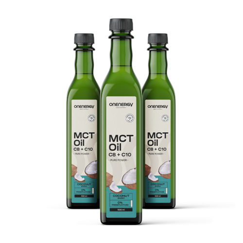 3x MCT C8:C10 Kokosový Premium olej, dohromady 1500 ml