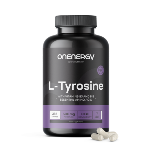 L-Tyrosin 500 mg s vitamíny B3 a B12