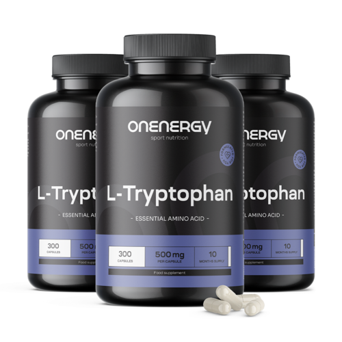3x L-Tryptofan 500 mg, dohromady 900 kapslí