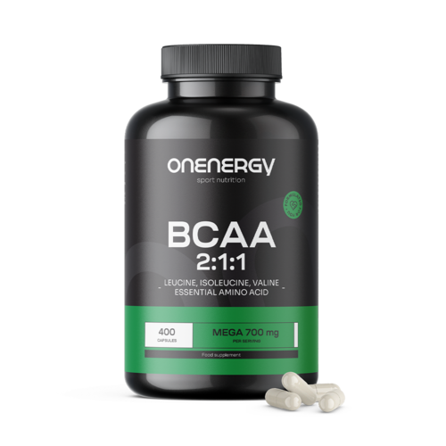 BCAA 2:1:1 Mega 700 mg, 400 kapslí