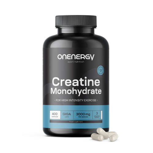 Kreatin monohydrát 3000 mg GIGA CAPS, 400 kapslí