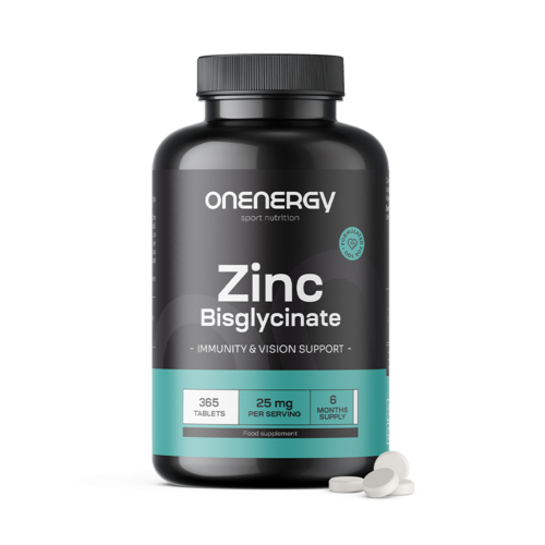Zinek bisglycinát 25 mg, 365 tablet