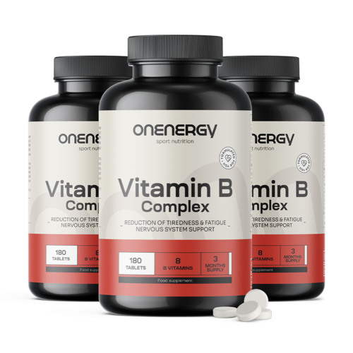 3x Vitamíny B-komplexu, dohromady 540 tablet