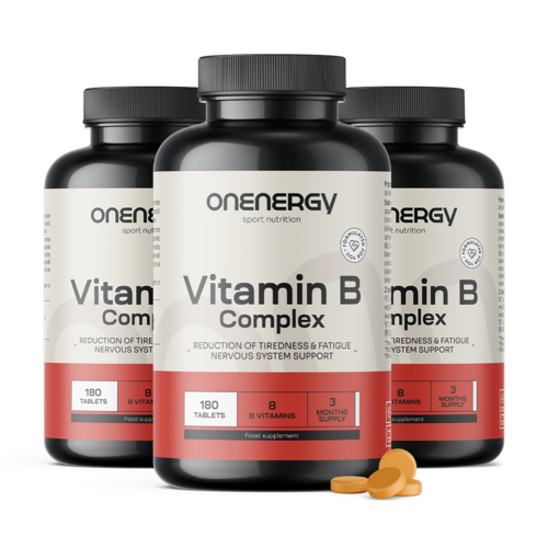 3x Vitamíny B-komplexu, dohromady 540 tablet