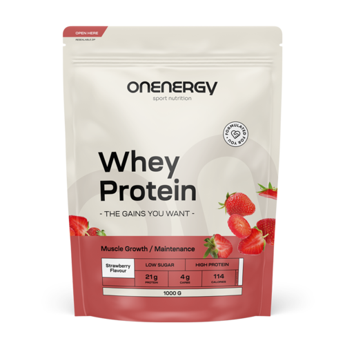 Whey syrovátkový protein - jahoda, 1000 g