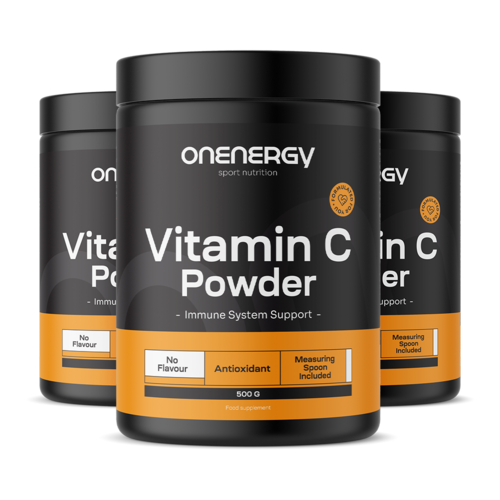 3x Vitamín C v prášku, dohromady 1500 g