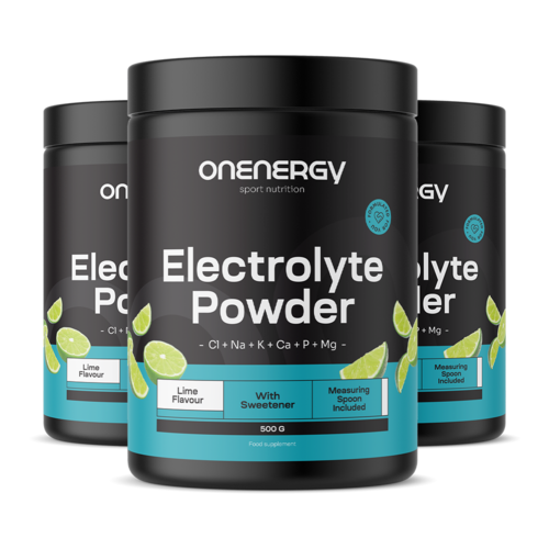 3x Elektrolyty v prášku – limetka, dohromady 1500 g