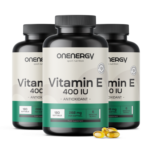 3x Vitamín E 400 m.j., dohromady 540 měkkých kapslí