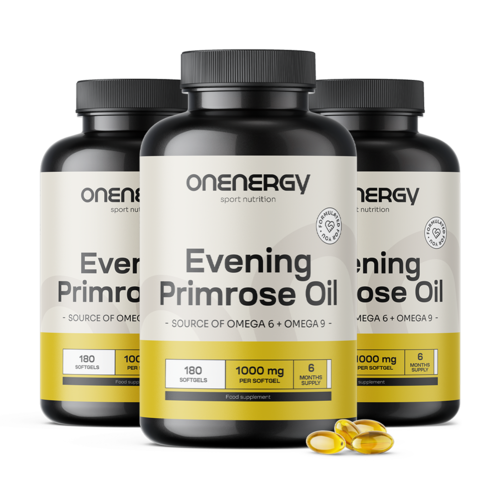 3x Pupalkový olej 1000 mg, dohromady 540 měkkých kapslí