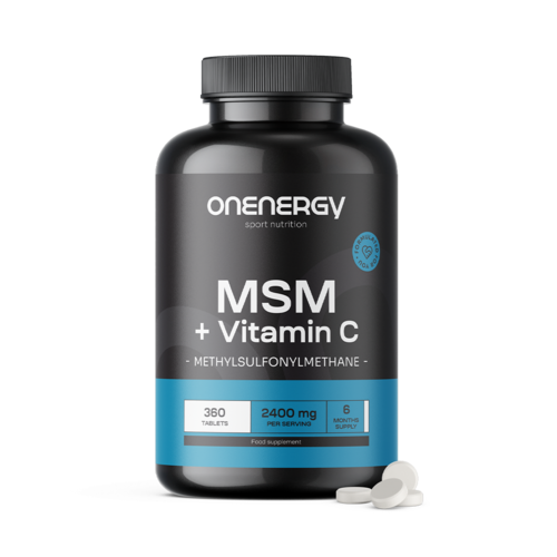 MSM 2400 mg - s vitamínem C, 360 tablet