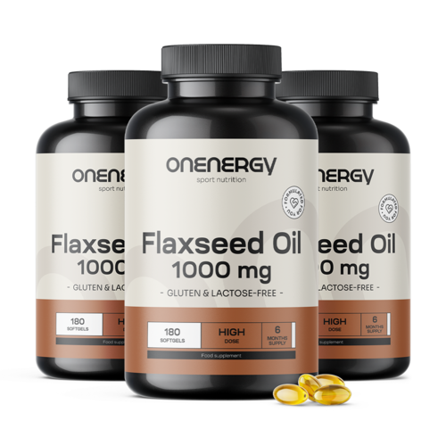 3x Lněný olej 1000 mg, dohromady 540 měkkých kapslí