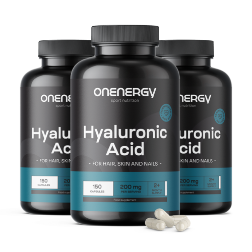 3x Kyselina hyaluronová 200 mg, dohromady 450 kapslí