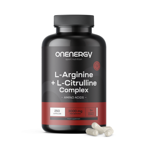 L-arginin + L-citrulin komplex 3000 mg, 250 kapslí