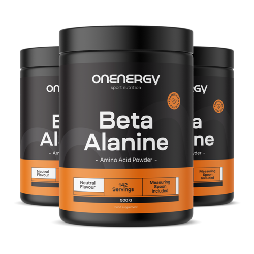 3x Beta-alanin v prášku, dohromady 1500 g