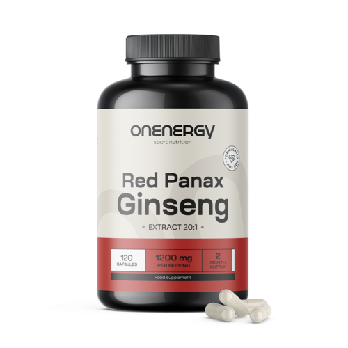 Red Panax Ginseng – výtažek červeného ženšenu 1200 mg, 120 kapslí