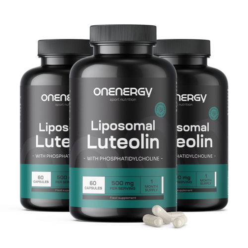 3x Lipozomální luteolin 500 mg, dohromady 180 kapslí