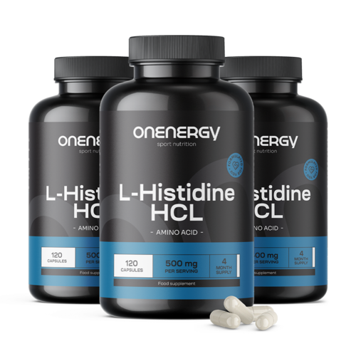 3x L-histidin HCL 500 mg, dohromady 360 kapslí