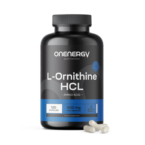L-ornitin HCL 500 mg, 120 kapslí