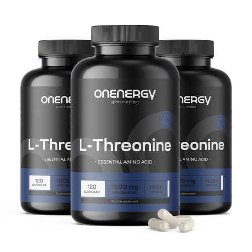 3x L-threonin 1500 mg, dohromady 360 kapslí