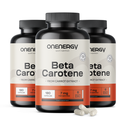 3x Přírodní beta-karoten 7 mg, dohromady 540 kapslí
