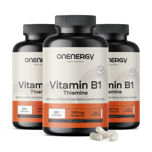 3x Vitamín B1 100 mg, dohromady 360 kapslí