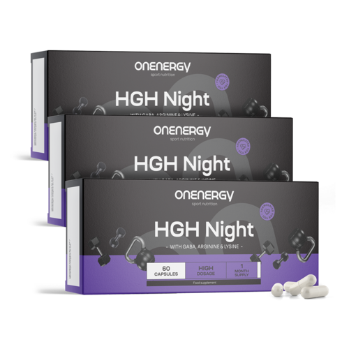 3x HGH Night – Natural HGH Booster, dohromady 180 kapslí