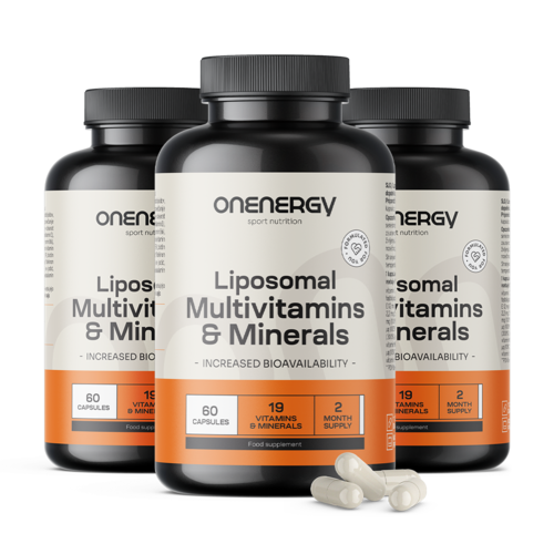 3x Lipozomální multivitamíny a minerály, dohromady 180 kapslí