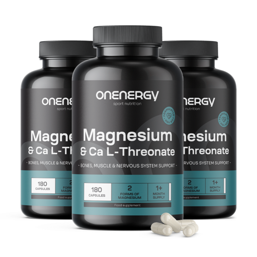 3x Magnézium +  L-Threonát vápenatý, dohromady 540 kapslí