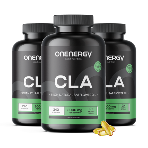 3x CLA 3000 mg – konjugovaná kyselina linolová, dohromady 720 měkkých kapslí