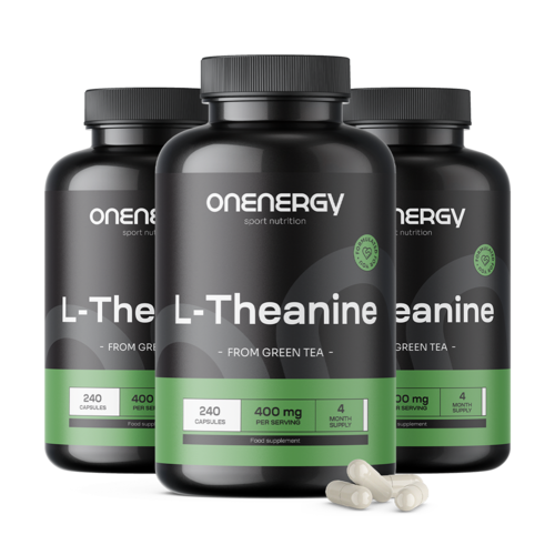 3x L-theanin 400 mg, dohromady 720 kapslí
