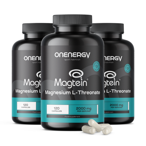 3x Magnézium L-threonát Magtein® 2000 mg, dohromady 360 kapslí